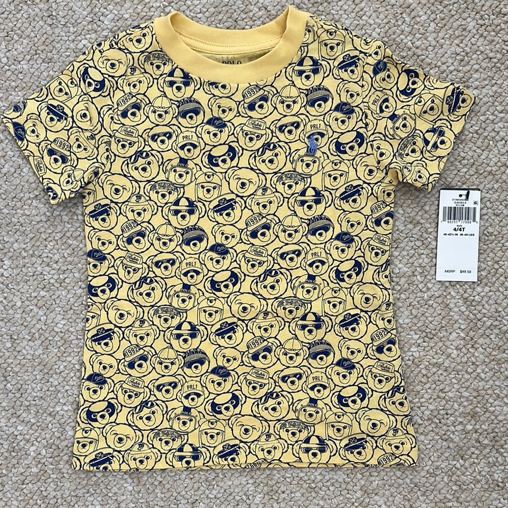 Ralph Lauren Polo Bear Print Short Sleeve Tee